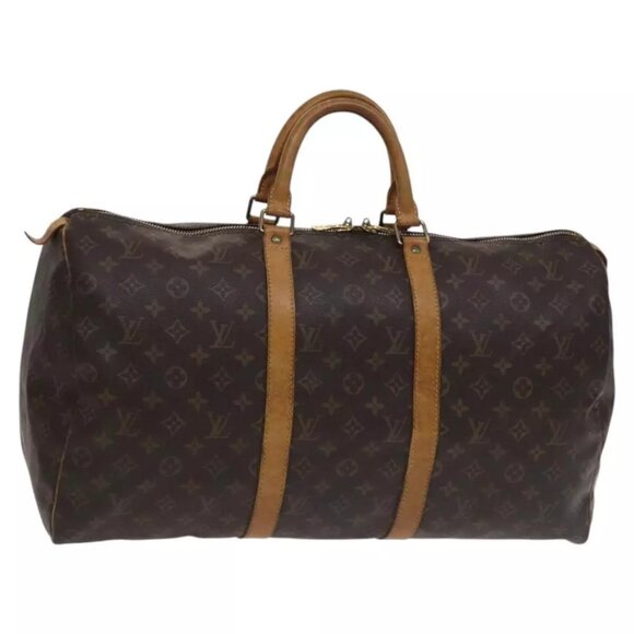 LOUIS VUITTON Monogram Keepall 50 Boston Bag M41426 LV Auth - Picture 10 of 16